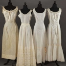 FOUR WHITE PRINCESS SLIPS, 1900-1910