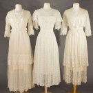 THREE EMBROIDERED &amp; LACE TEA GOWNS, 1910-1916