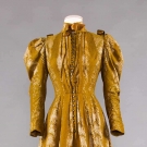 WOOL BROCADE DAY DRESS, MID 1890s