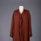 BEADED RUST CHIFFON EVENING COAT, 1930