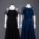 TWO SHEER PARTY DRESSES, 1940s