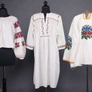 THREE WHITE REGIONAL GARMENTS, CENTRAL UKRAINE, MID 20TH C