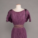 PURPLE FORTUNY DELPHOS DRESS, EARLY 20TH C