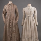 TWO CALICO WRAPPERS, c. 1890