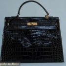 HERMES KELLY ALLIGATOR BAG, MID 20th C