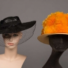 TWO STRAW HATS: ONE DIOR,1970s &amp; ONE RAFFIA, 1960s