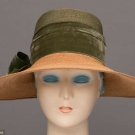 TWO TONE STRAW DAY CLOCHE, 1920s