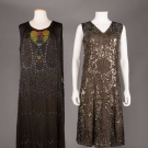 TWO SEQUINED &amp; BEADED EVENING DRESSES, 1923-1928