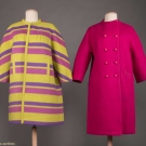 TWO WOOL DAY COATS, MID 1960s