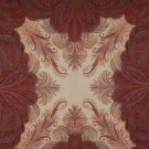 WHITE CENTERED WOVEN PAISLEY SHAWL, 1840s