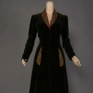VELVET EVENING COAT, 1940s