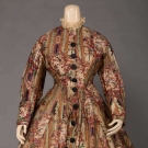 SILK GAUZE BODICE WITH POLONAISE, 1870s