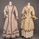 TWO ROLLER PRINTED COTTON, 1870s