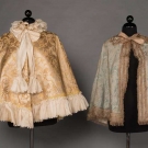 TWO SILK BROCADED CAPELETS, AMERICA, 1850 &amp; 1890s