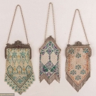 THREE MANDALIAN ENAMEL MESH HANDBAGS, AMERICA, 1920s