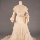TRAINED EMBROIDERED TEA GOWN, c. 1902