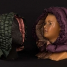 TWO SILK PUMPKIN HOODS, 1790-1820s