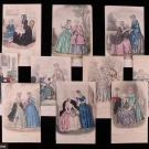 TWENTY SIX LA MODE FASHION PLATES, 1840s