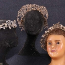 LOT OF WAX &amp; PAPER FLORAL CORONETS, 1900-1920