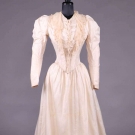CREAM SILK VISITING DRESS, c. 1898