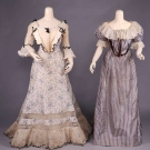 TWO BLUE SILK EVENING GOWNS, AMERICA, c. 1905