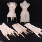FIVE WHITE CORSETS, 1900-1915