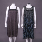 TWO BEADED OR SEQUINED PARTY DRESSES, 1920-1930s