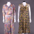 TWO SUMMER TEA DRESSES, FRANCE, 1930s