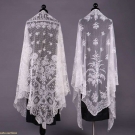 TWO APPLIQUED SHAWLS, MID-LATE 19TH C