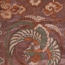 SILVER BROCADED PHOENIX MEDALLION PANEL, CHINA, 18TH C