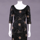 LANVIN SEQUIN ENCRUSTED EVENING SHEATH, PARIS, 1970s