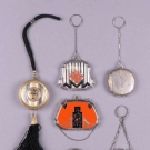 SIX CHASED OR ENAMEL COMPACTS, AMERICA, 1920-1930s
