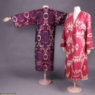 TWO SILK IKAT ROBES, TAJIKISTAN &amp; UZBEKISTAN, EARLY 20TH &amp; LATE 19TH C