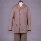 THREE PIECE MAN'S BROWN SHADOW CHECK SUIT, AMERICA, c. 1900