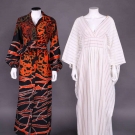TWO DESIGNER HOSTESS DRESSES, FRANCE &amp; AMERICA, 1970s