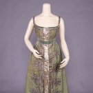 SILVER EMBROIDERED SARAFAN STYLE GOWN, EARLY 19TH C.