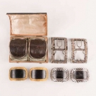 FOUR MANS SHOE BUCKLES, ENGLAND, MID-LATE 18th C