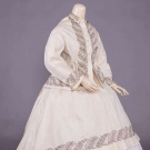 COTTON PIQUÉ GOWN ELEMENTS, c. 1866