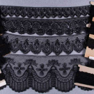 BLACK MALTESE BOBBIN LACE YARDAGE, LATE 19TH C
