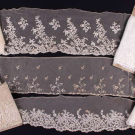 APPLIQUÉ OR EMBROIDERED NET YARDAGE, c. 1900