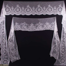 TWO LARGE LENGTHS NEEDLE LACE APPLIQUÉ YARDAGE, LATE 19TH C