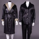 TWO BONNIE CASHIN BLACK LEATHER ENSEMBLES, AMERICA, 1952-1957