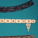 3 JEWELED EVENING BELTS, MID 20th C
