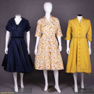 THREE FIT &amp; FLARE DAY DRESSES, AMERICA, 1950s