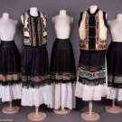 TWO REGIONAL VESTS &amp; FIVE APRONS, ROMANIA &amp; SLOVAKIA, MID 20TH C