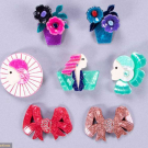 FIVE LEA STEIN FIGURAL &amp; FLORAL BROOCHES, PARIS, MODERN