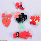 FIVE SHULTZ &amp; PANTTI BROOCHES, AMERICA, MODERN