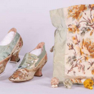 18TH C REVIVAL EVENING SLIPPER, 1880-1890s