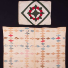 ONE PILLOW SHAM &amp; ONE QUILT, 1840-1860s