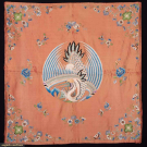 CHINESE EMBROIDERED CRANE PANEL, MID 19TH C
